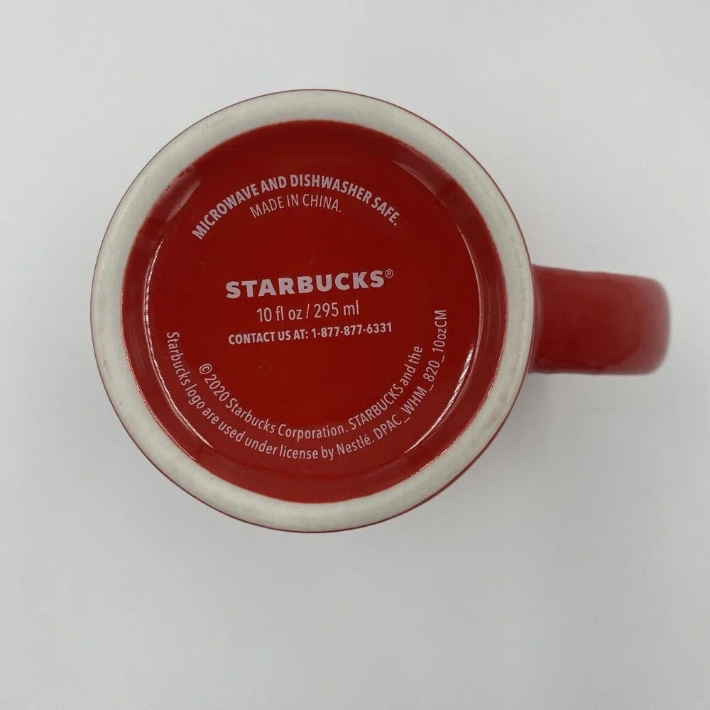 Starbucks Christmas FaLaLaLaLa‎ Red Coffee Tea Mug Cup 10 oz Collectible 2020